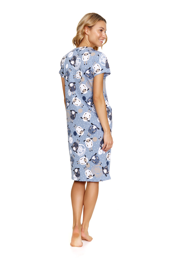 5271 Cămașă de noapte de maternitate și alăptare Doctor Nap - oaie (albastru)