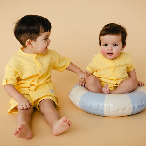 Cămașă de muselină Elephant Boy Eevi - galbenă