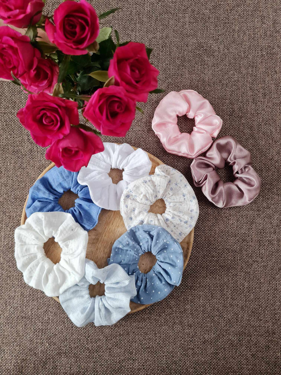 Banda de păr din muselină GM Scrunchie Marija - vedete