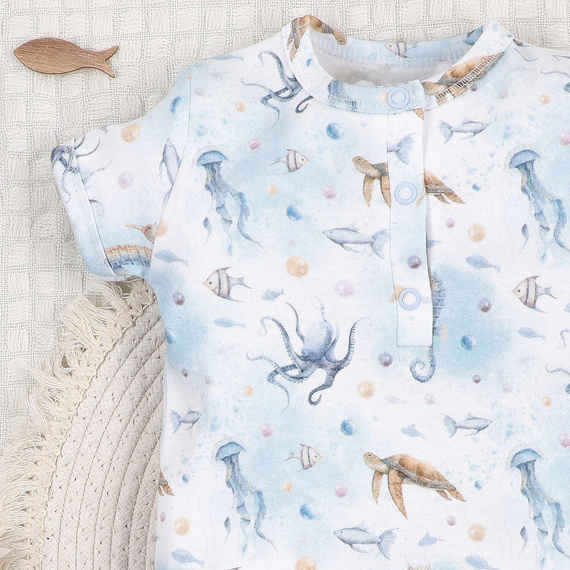 ABN-5452 Sea Of Joy Baby Rampers Nini – bumbac organic, capse confortabile