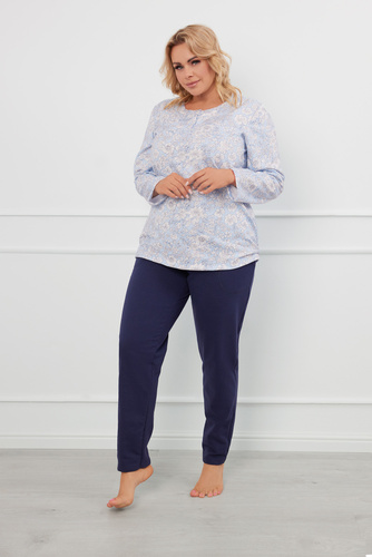 Jowita Pijama pentru femei cu mâneci lungi, pantaloni lungi Italian Fashion