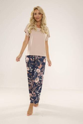 722 Lurdes Pijama de damă De Lafense - albastru marin