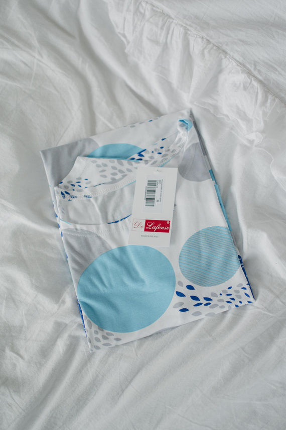 860 Amelia De Lafense cămașă de noapte - mânecă scurtă, viscoză moale - turcoaz