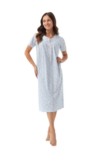 082 Camasa de noapte Luna - albastra