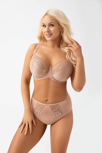 Biustonosz soft Gorsenia K937 Evia cappuccino, moale, pentru sâni mari