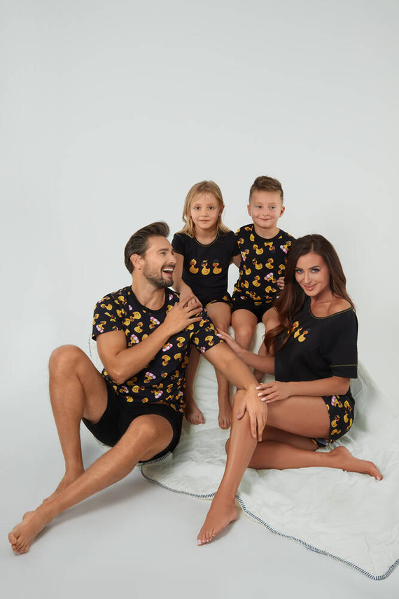 Anatre Pijama pentru băieți Italian Fashion - print/negru 
