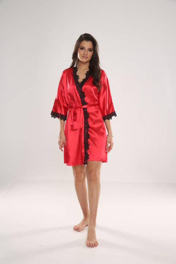 929 Kleoree Halat de baie pentru femei De Lafense - roșu