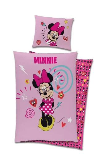 Lenjerie de pat din bumbac Mini Mouse Carbotex