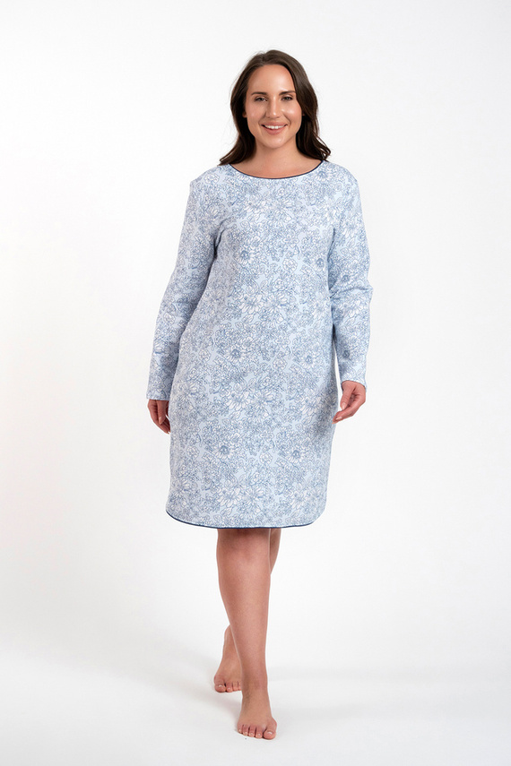 Cămașă de noapte Gracjela Modă italiană - imprimeu albastru 