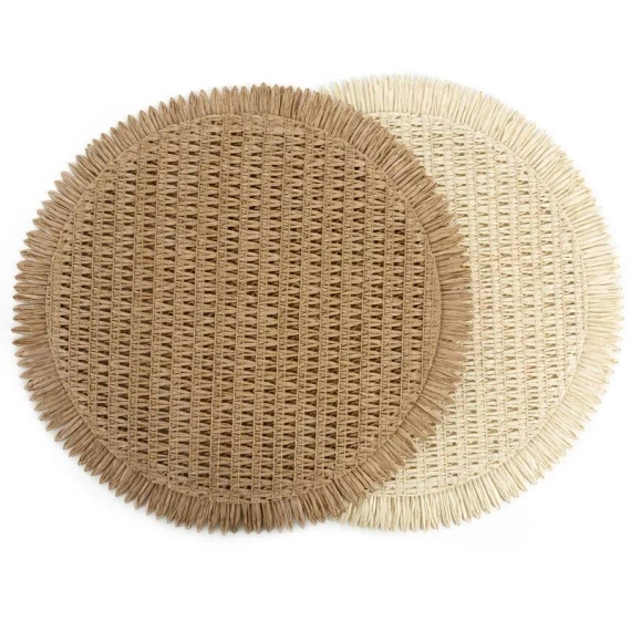 Suport farfurie Eurofirany elegant suport decorativ pentru masă Joan beige