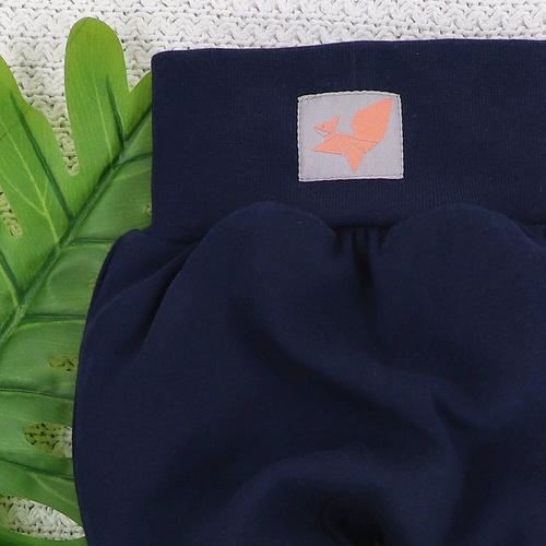 ABN-5392 Costume de dormit Fun Origami din bumbac organic Nini, bleumarin