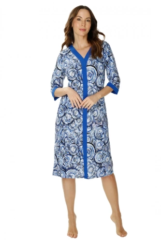 86671 Cămașă de noapte Irene Seagull, imprimeu albastru