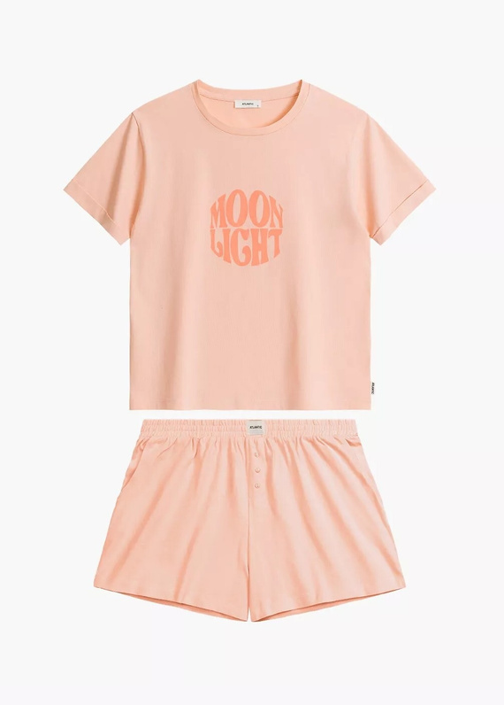 NLP-487 Pijamale Atlantic pentru damă - piersică