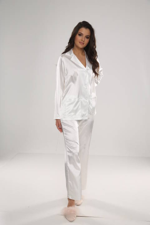 934 Pijama pentru femei Classic Forex - perlă/perlă