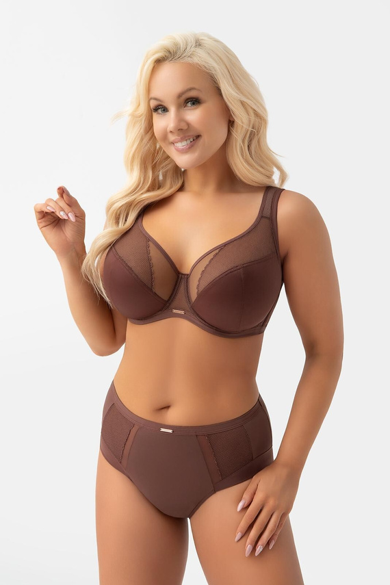 Gorsenia K441/1 Luisse Sutien soft ciocolatiu pentru sâni mari