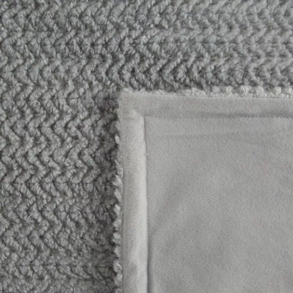 Pătură Laris, cuvertură de pat din microfibră, Europerdele, argintiu