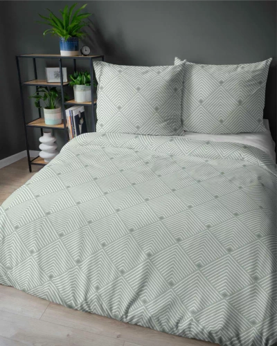 5491 B Lenjerie de pat satin Detexpol Satin Stories mentă | 100% bumbac, țesătură din satin, fermoar, ambalaj cadou