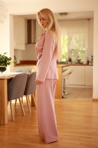 Emi - geaca eleganta de dama, 95% bumbac 5% elastan | Marca poloneză Mirale - roz