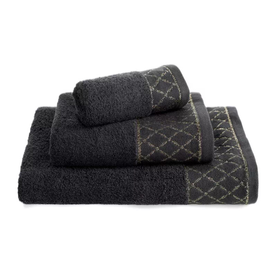 Set prosoape Eurofirany 3 piese moi absorbante elegante premium Layla black
