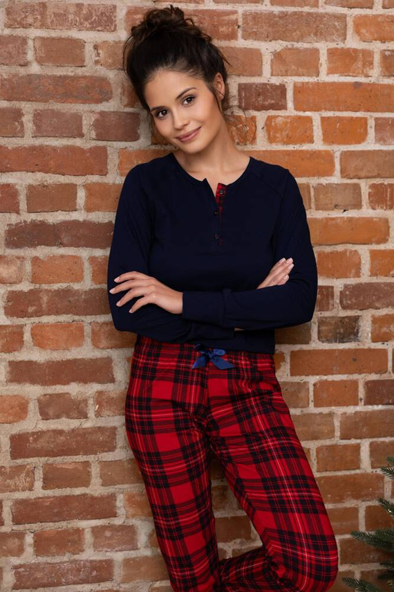 Pijamale Yvette Sensis pentru femei - Albastru marin