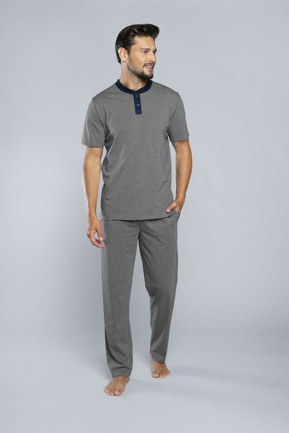 Profit Pijama cu mânecă scurtă pentru bărbați, pantaloni lungi Italian Fashion - ¶r.melange 