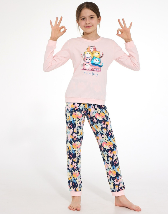 Pijamale pentru fete Cornette Young Girl 592/210 Friendship 100% bumbac