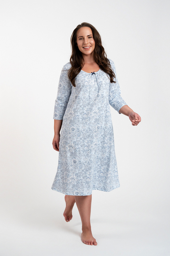 Cămașă de noapte Antonia Modă italiană - imprimeu albastru 