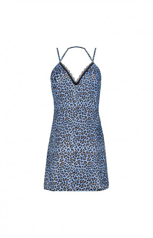 Nadines Chemise Koszulka damska Obsessive - niebieski