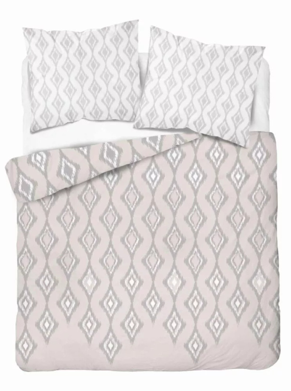 5031 A Lenjerie de pat din microfibră cu geometrie Detexpol, roz pudrat