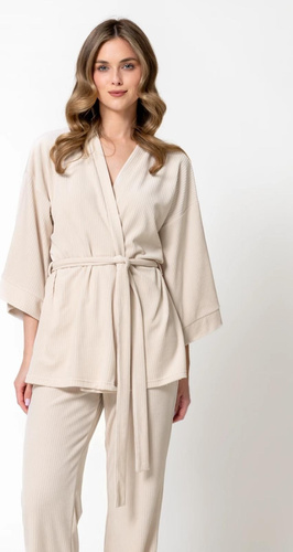 Leveza Darlin 1816 Pijamale damă din velur 3/4 Set homewear Sahara