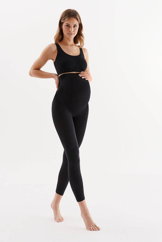 Seamless leggings mama Legginsy ciążowe Gabriella czarny