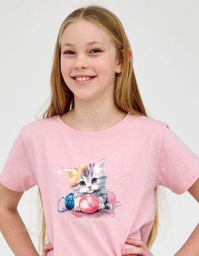 Pijama fete Cornette Kitty bumbac mânecă scurtă pantaloni scurți