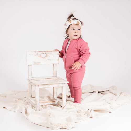 216272 Hanorac Lala Nicol – hanorac roz pentru copii cu fermoar, mărimea 62-146