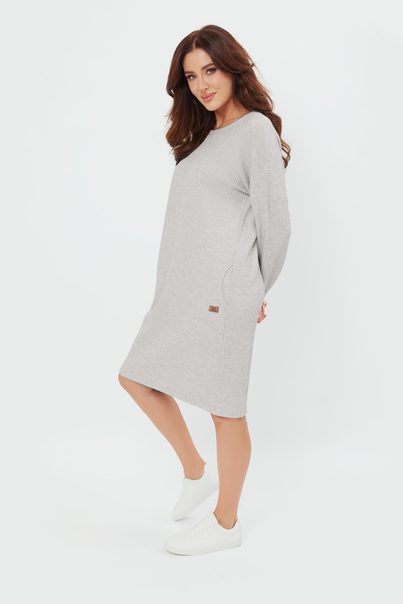 Tunică cu mânecă lungă pentru femei Avira Italian Fashion - melange deschis 