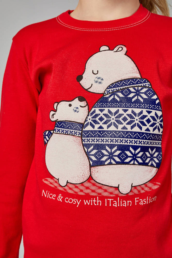 Arktyka Pijama pentru copii Italian Fashion - roșu/print
