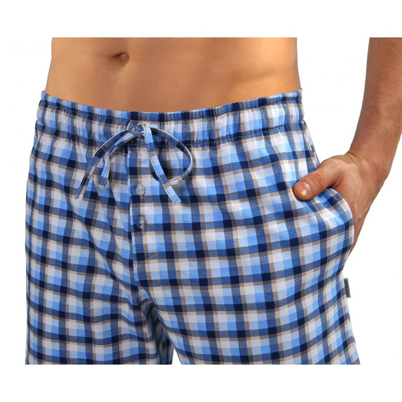 Pantaloni scurti de pijama Milo 2 Sesto Senso, carouri 15, albastru