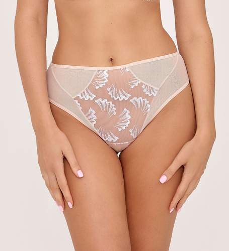 Ava 2241 Caschmere chiloți damă din tulle cu broderie bej