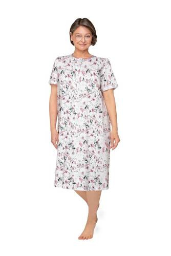 203 Cămașă de noapte cu fermoar Bogna I Martel - alb-roz 24