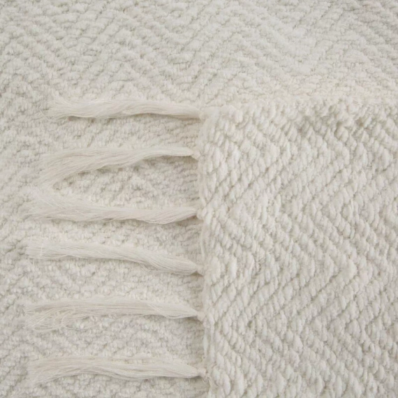 Milo Pătură cuvertură de pat cu franjuri Eurodraperii albe