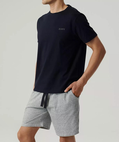Atlantic NMP-381 pijama bărbați vară bumbac peach effect