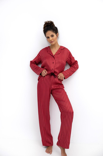 Pijamale Rosemary Sensis pentru femei - Vâscoză, cu fermoar, cu dungi