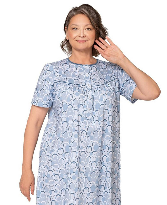 203 Cămașă de noapte cu fermoar Bogna I Martel - albastru 26