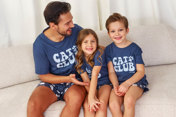 7205 "Cat club" Pijamale pentru copii unisex Doctor Nap - albastru intens