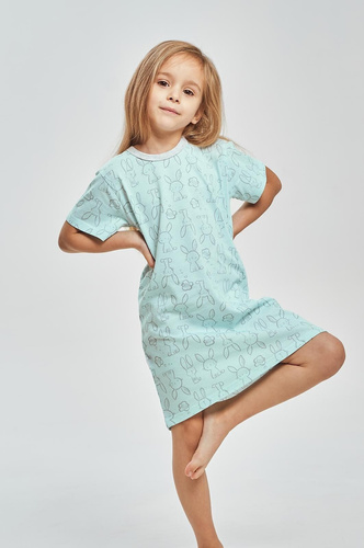 Cămașă de noapte fete 3547 Arleta Taro 100% bumbac turcoaz