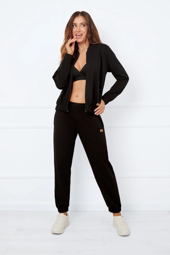 Jachetă bomber pentru femei Caro Italian Fashion - negru