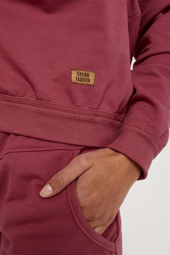 Set lung pentru femei Panama. mânecă, lungime. pantaloni Italian Fashion - zmeură