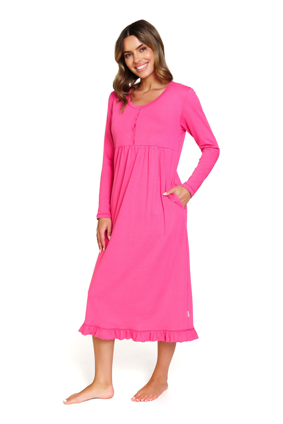 7318 Doctor Nap – Cămașă de noapte pentru maternitate și alăptare din bumbac | Producția poloneză - bujor