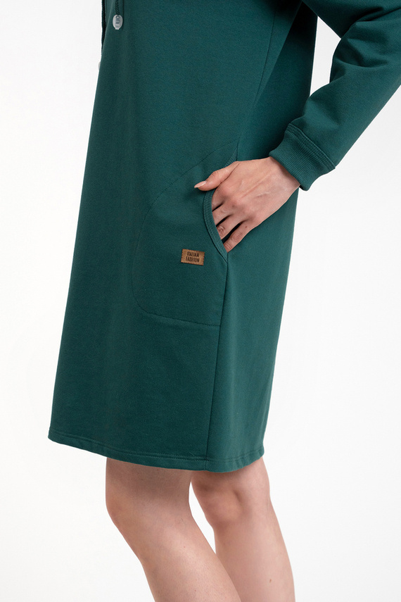 Malmo tunică cu mânecă lungă pentru femei Italian Fashion - verde