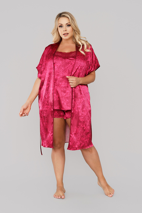 Impresja Halat de baie pentru femei Italian Fashion burgundy