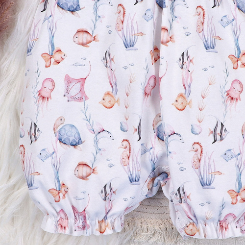 ABN-5481 Underwater World Baby Rampers Nini – bumbac organic, mâneci scurte